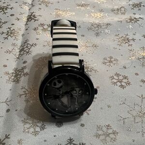 Disney Black and White Striped Watch